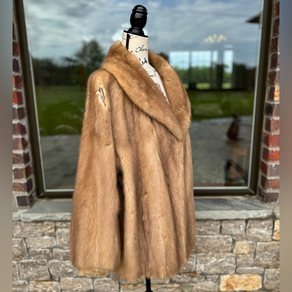 Damaged Scrap 2XL Pastel Mink Fur Jacket Real Genuine Fur Perfect For Crafts - Picture 2 of 12
